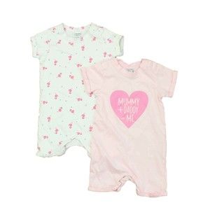 DopoDopo Girls White | PInk 1-piece Non-footed Pajamas size: New Born